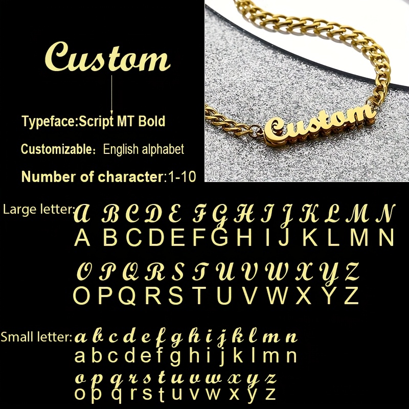 Personalized Shiny Frosted Name Double Necklace, Bohemian Gift